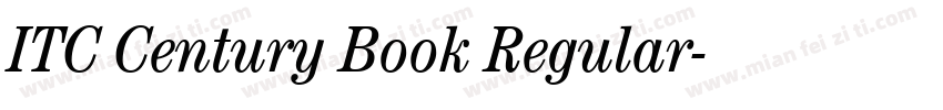 ITC Century Book Regular字体转换